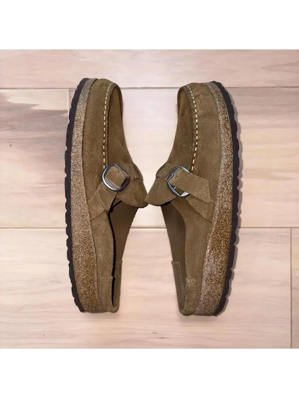 Birkenstock Buckley Shearling Brown Suede Women’s Size 9 Clog Mule - Picture 3 of 7